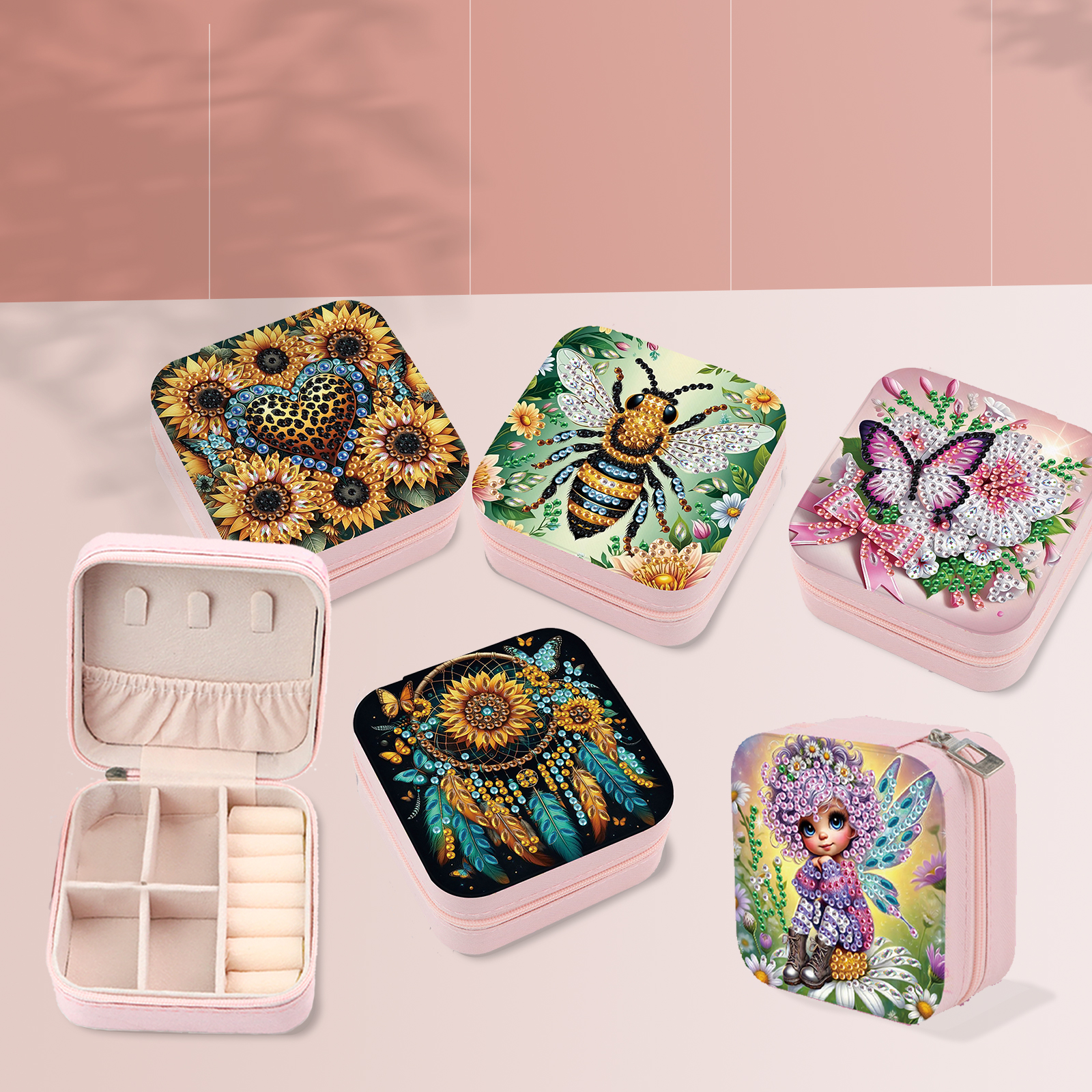 Token Tray Organizer - Diamond Painting Jewelry Organizer Box kit,flora