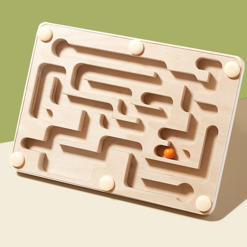 Board Game Qwirkle - Small Wooden Balance Bead Maze, Balancing