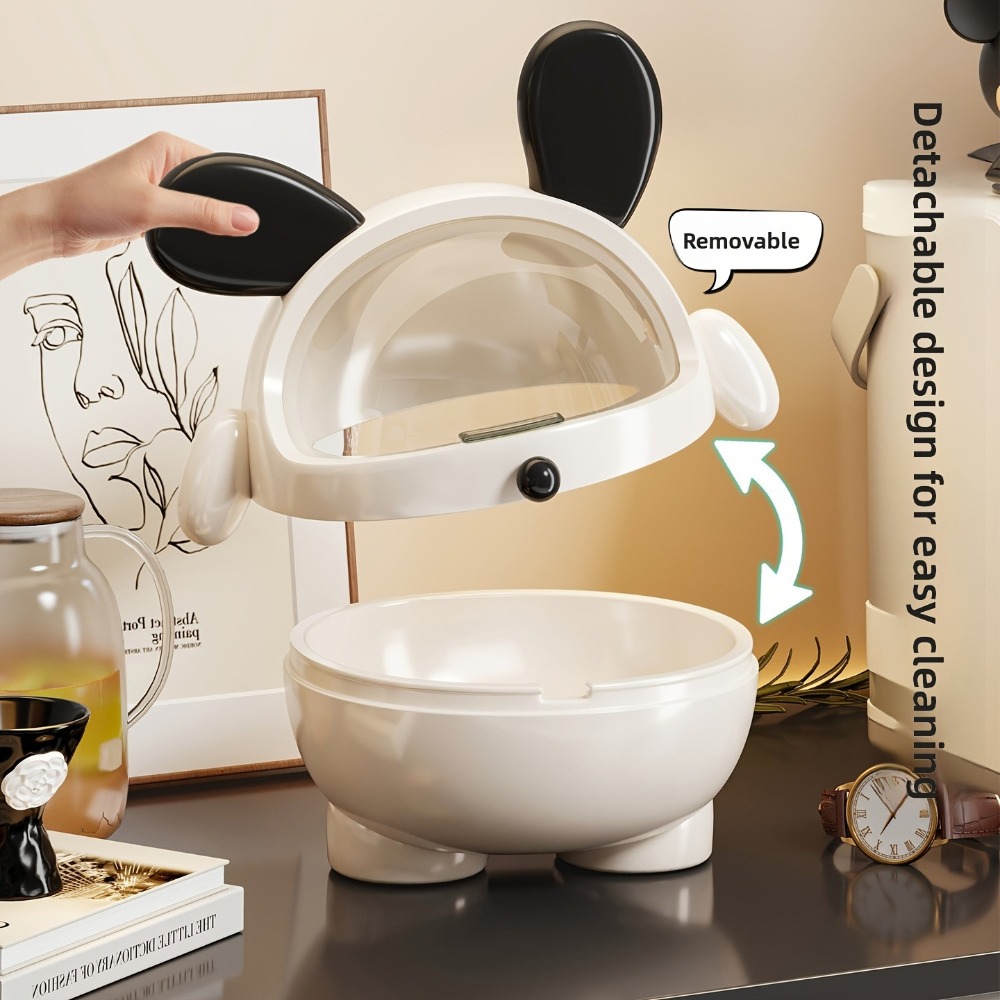 Token Tray Organizer - Cute Bunny Accessories Organizer with Lid