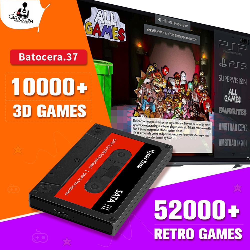 Board Game Journal - Portable External 500G HDD Batocera Game