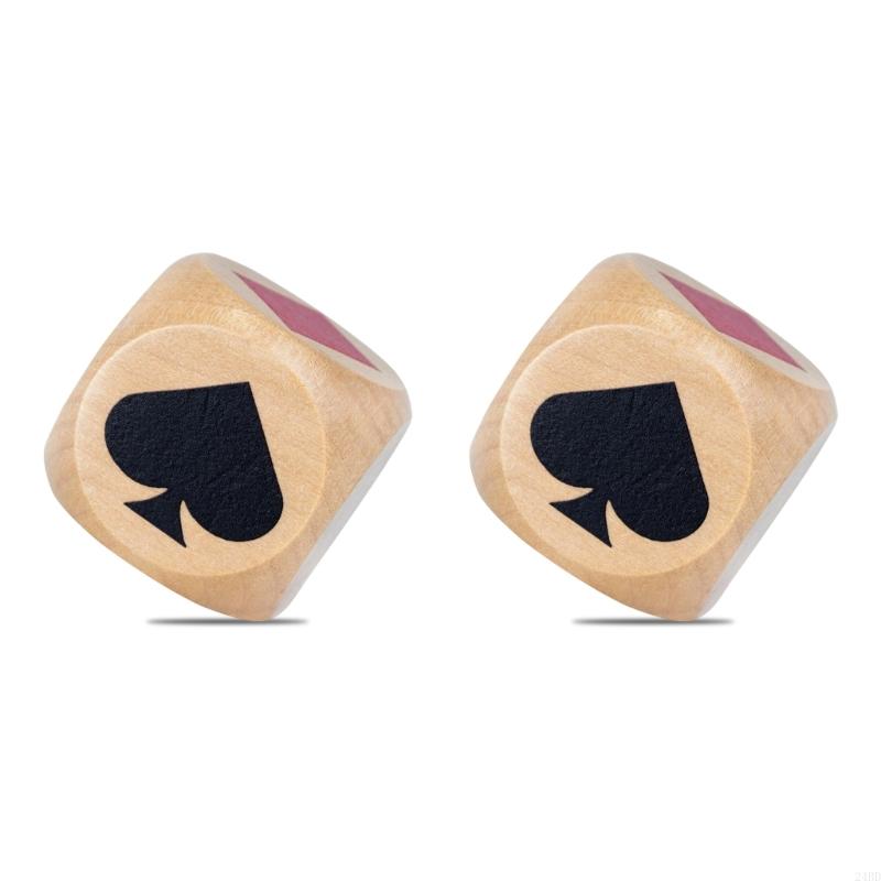 Dice Tower Wooden - 2Pcs Double trumps Marker Dices Euchre