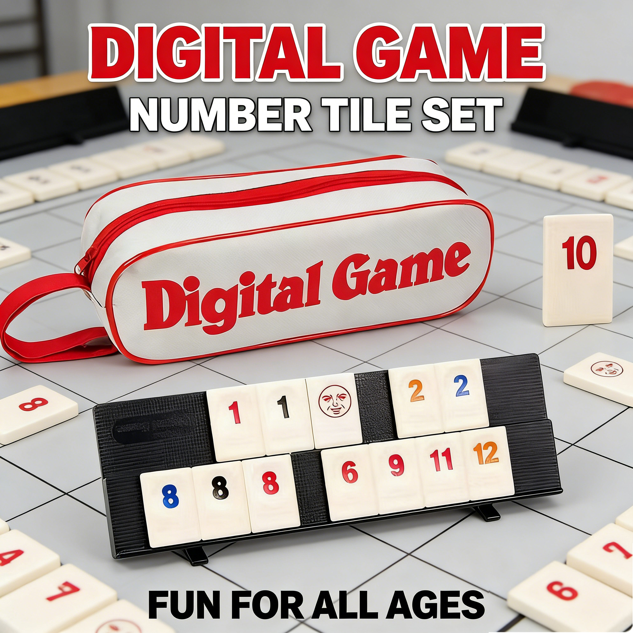 Board Game Steam - Rummy Cube Game with 4 Racks,Rummy