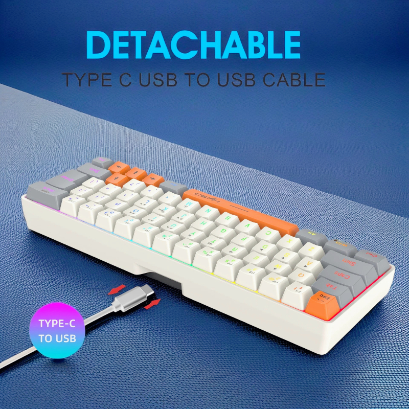 Keyboard RGB USB wired 63 keys - Board Game Journal incelemesi ve fiyatı