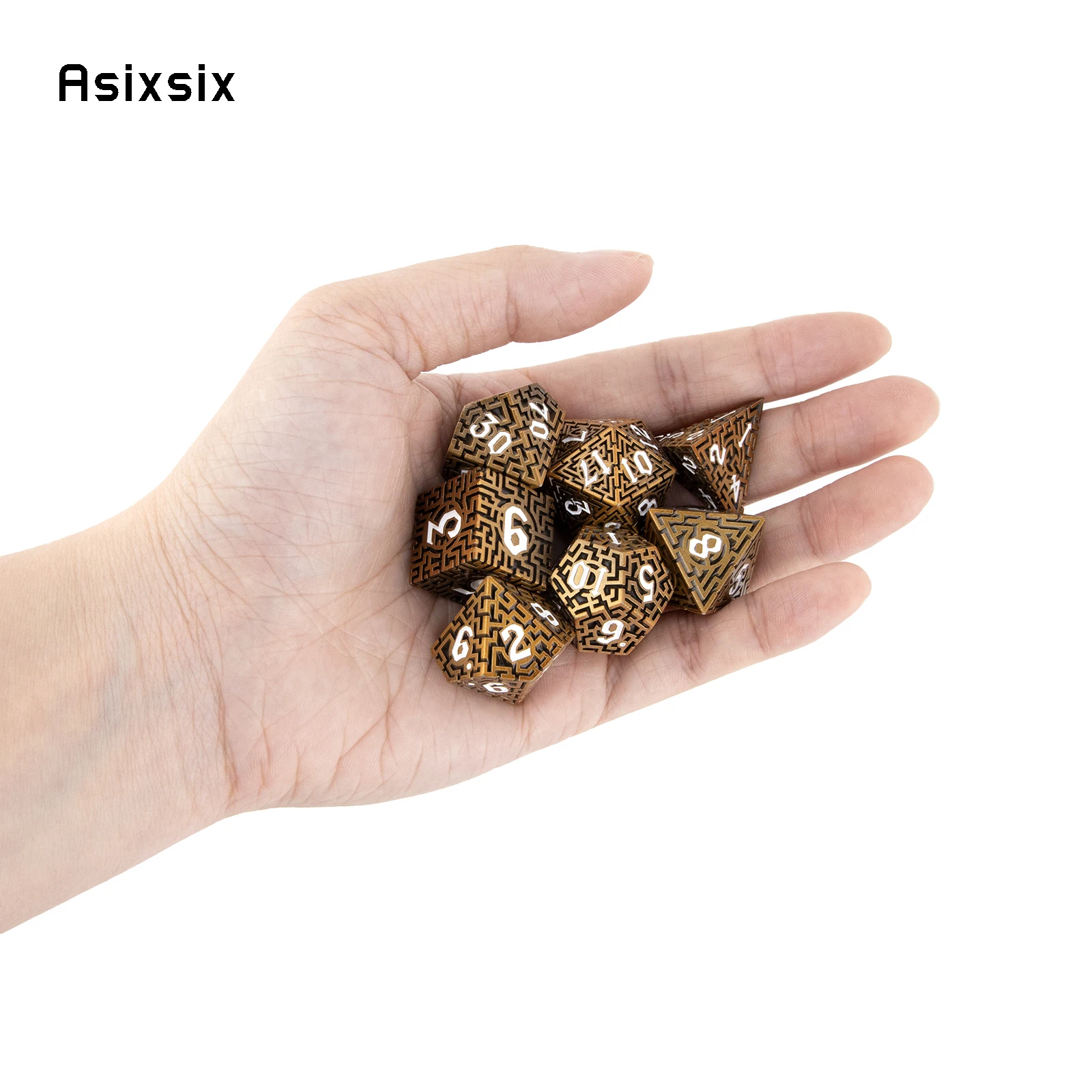 7 Pcs Copper White Metal Dice  - Board Game Qwirkle incelemesi ve fiyatı