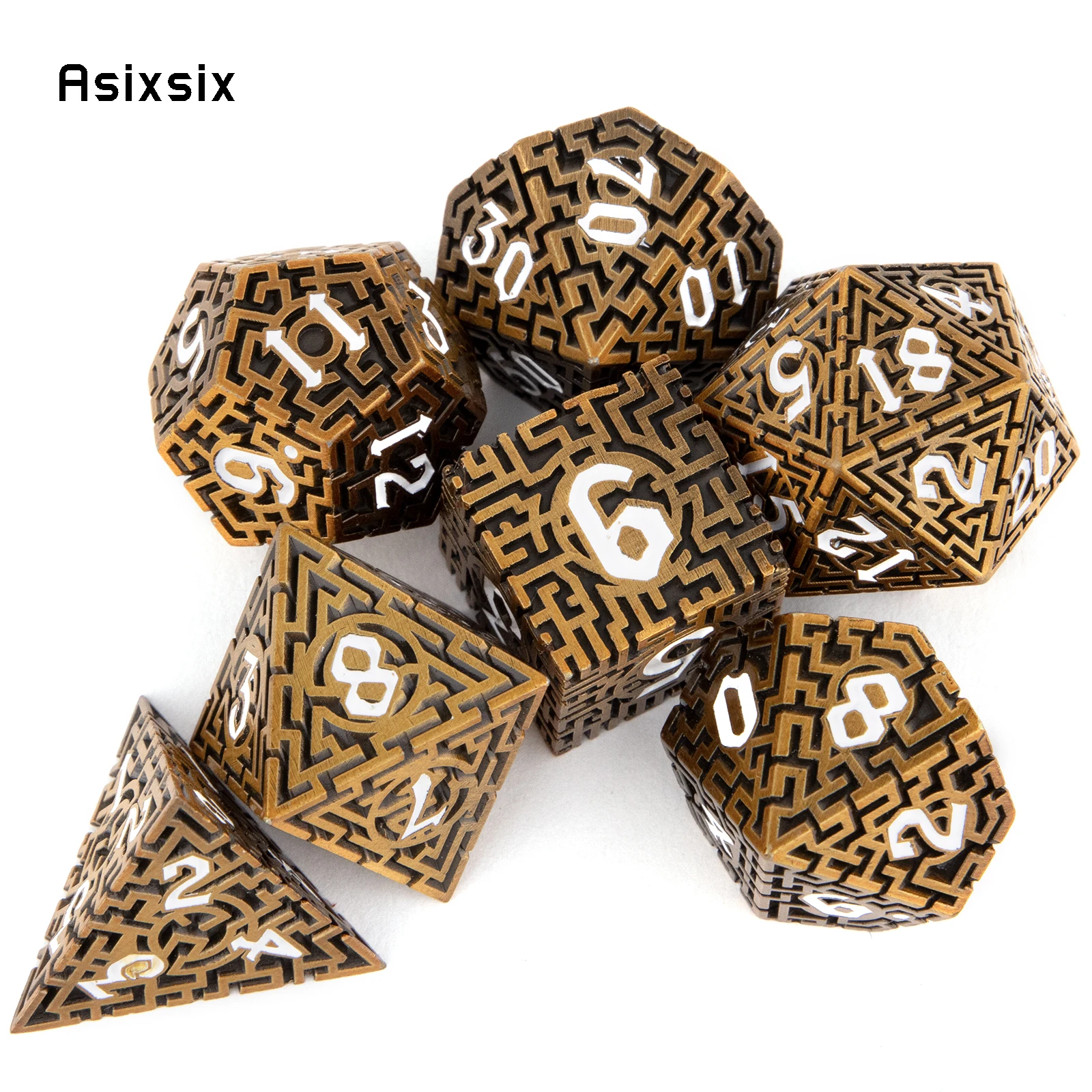 7 Pcs Copper White Metal Dice  - Board Game Qwirkle incelemesi ve fiyatı