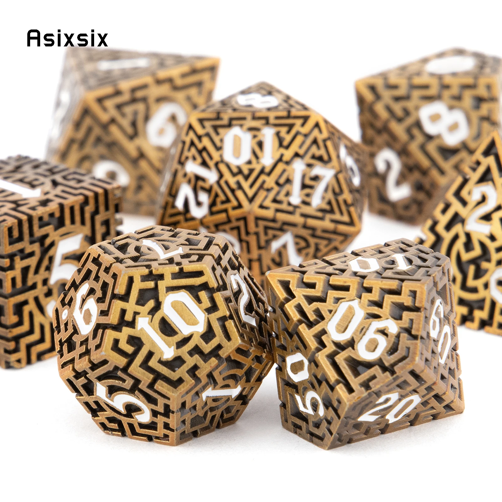 7 Pcs Copper White Metal Dice  - Board Game Qwirkle incelemesi ve fiyatı
