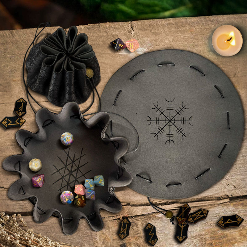 New Pu Drawstring Dice  Tray B - Dice Tower Wooden incelemesi ve fiyatı
