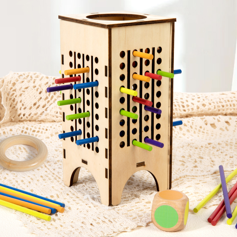 Montessori Game Wooden Stick T - Dice Tower Wooden incelemesi ve fiyatı