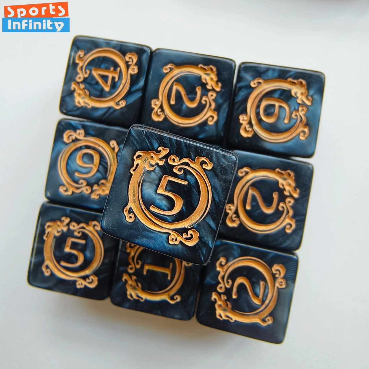 10pcs/set Dragon Print Digital - Dice Tower Wooden incelemesi ve fiyatı