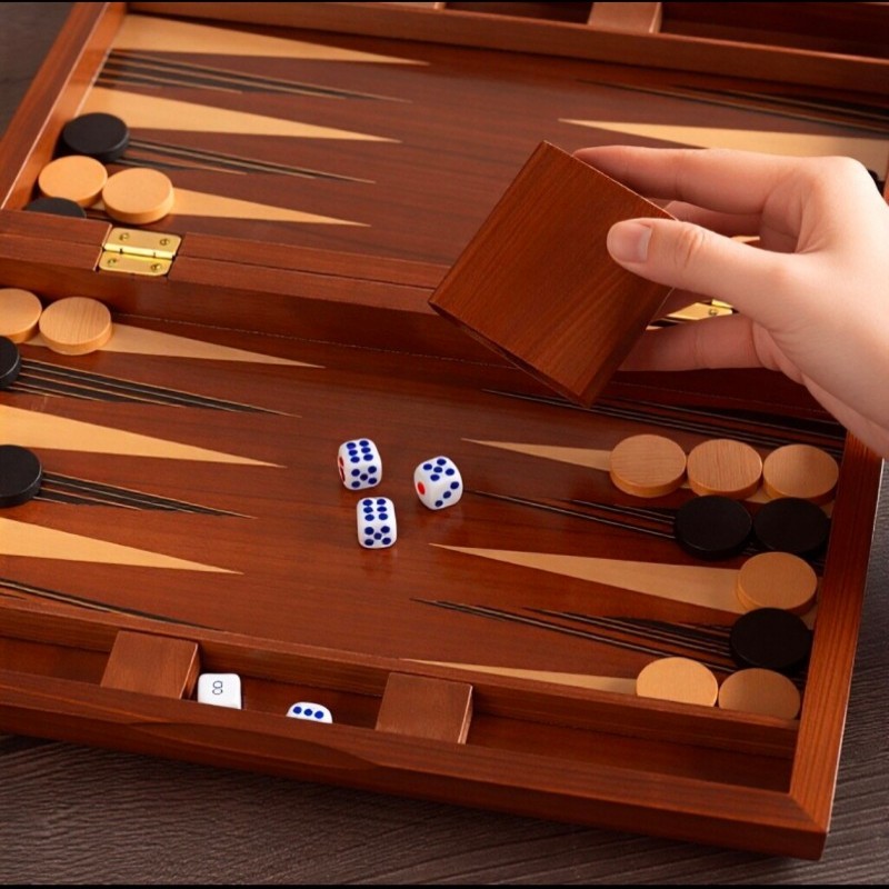 Solid Wood Backgammon 11-19 In - Board Game Operation incelemesi ve fiyatı