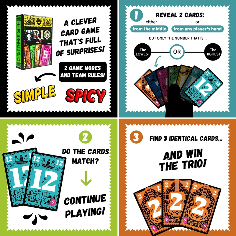Strategic Card Board Game TRIO - Strategy Board Game incelemesi ve fiyatı