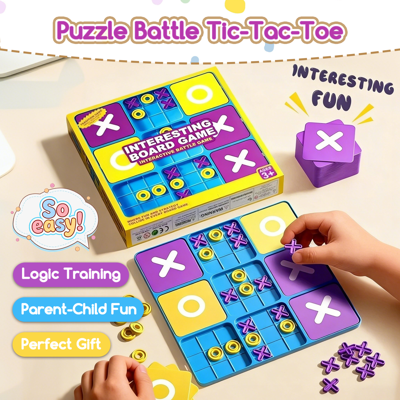 Fun Tic-Tac-Toe Board Game Kid - Strategy Board Game incelemesi ve fiyatı