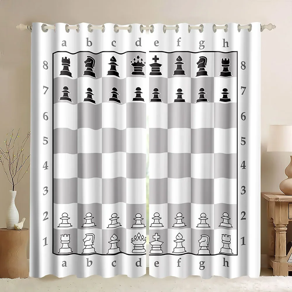 Chessboard  Window Curtains In - Board Game Cafe incelemesi ve fiyatı