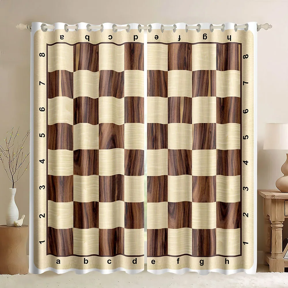 Chessboard  Window Curtains In - Board Game Cafe incelemesi ve fiyatı