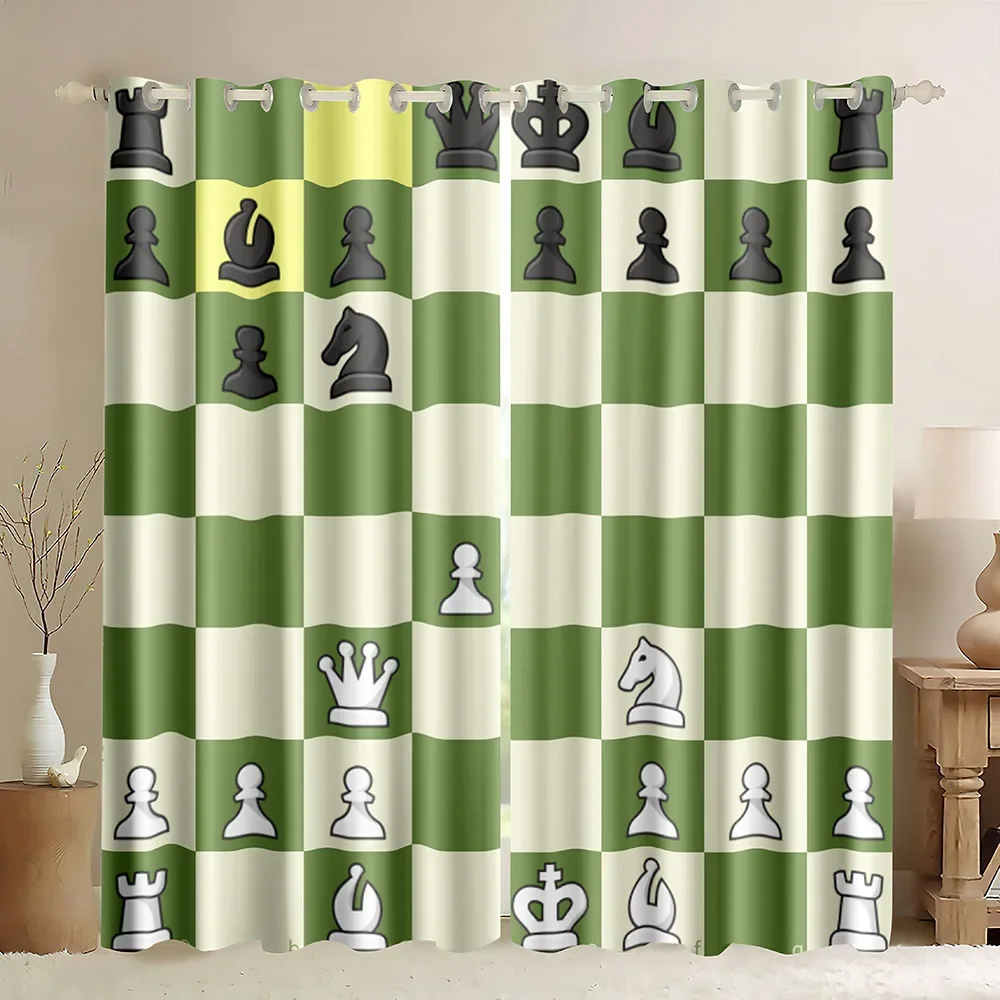 Chessboard  Window Curtains In - Board Game Cafe incelemesi ve fiyatı