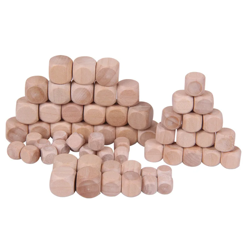 10pcs D6 6 Sided Blank Wood Di - Dice Tower Wooden incelemesi ve fiyatı