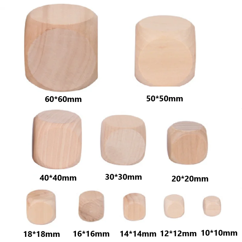 10pcs D6 6 Sided Blank Wood Di - Dice Tower Wooden incelemesi ve fiyatı