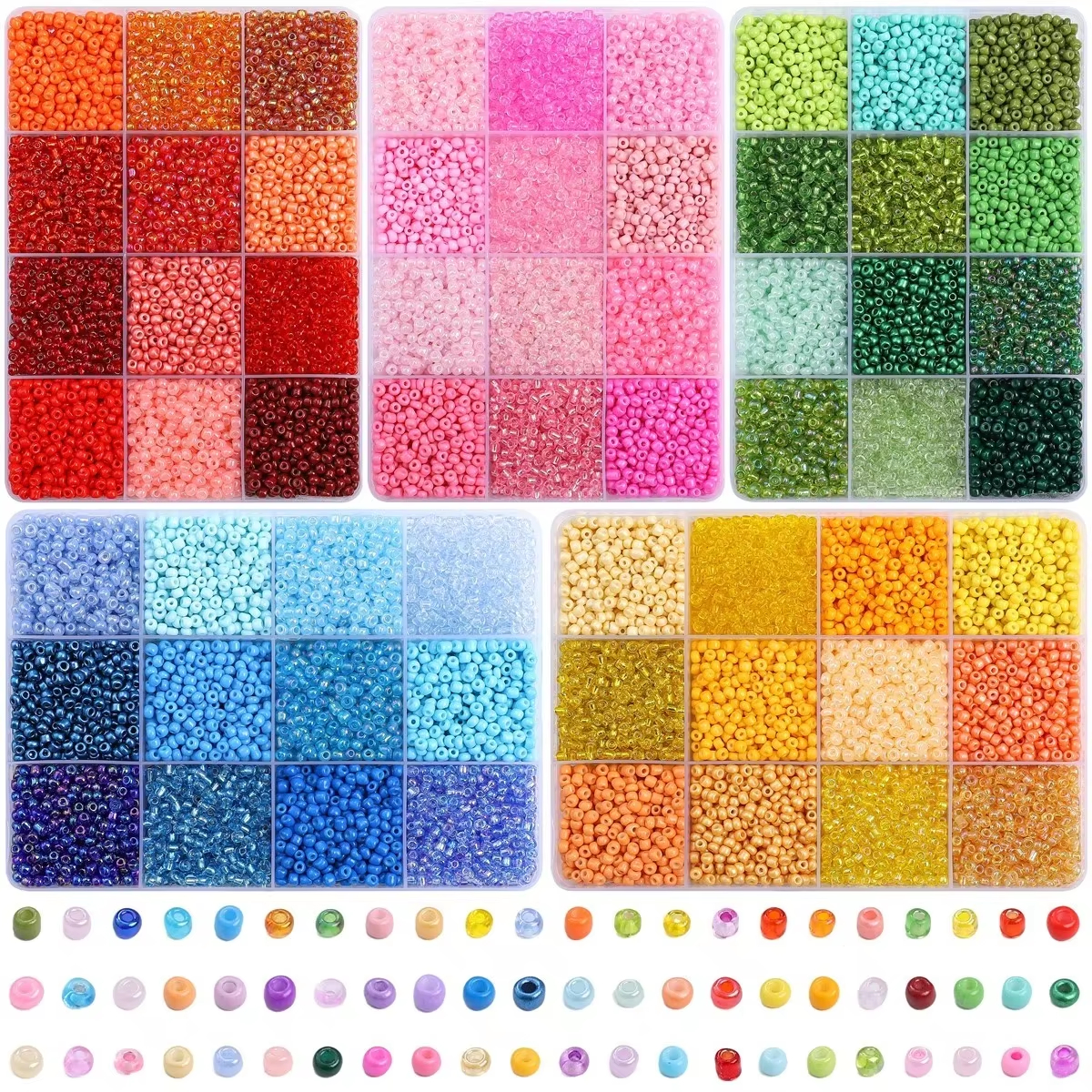 3600pcs 3mm Glass Seed Beads,  - Token Tray Organizer incelemesi ve fiyatı