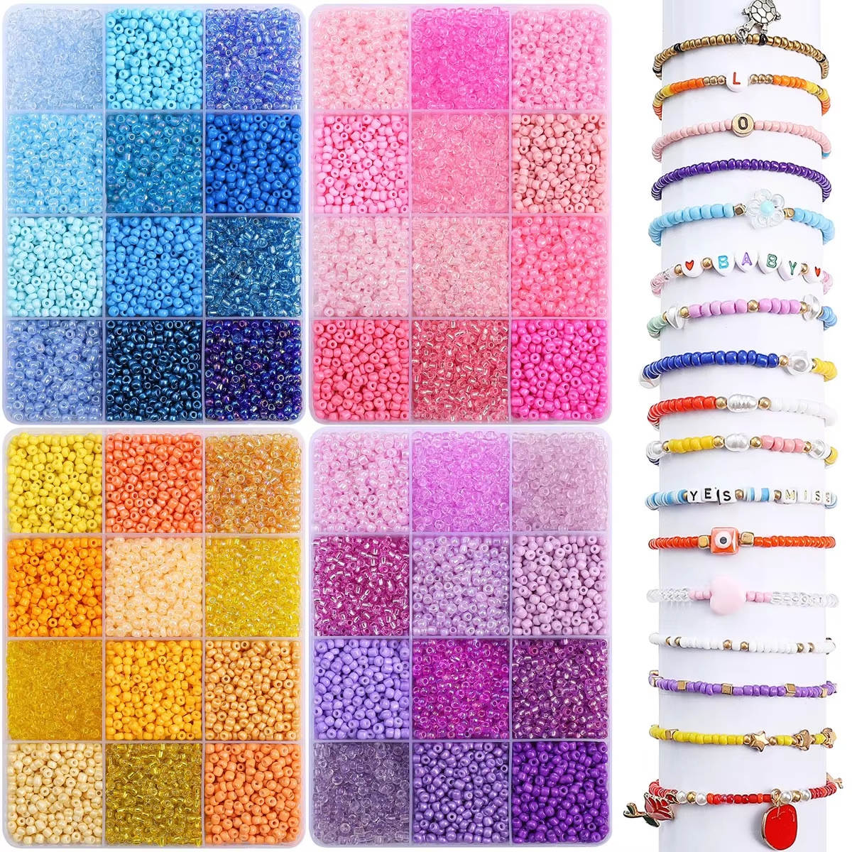 3600pcs 3mm Glass Seed Beads,  - Token Tray Organizer incelemesi ve fiyatı