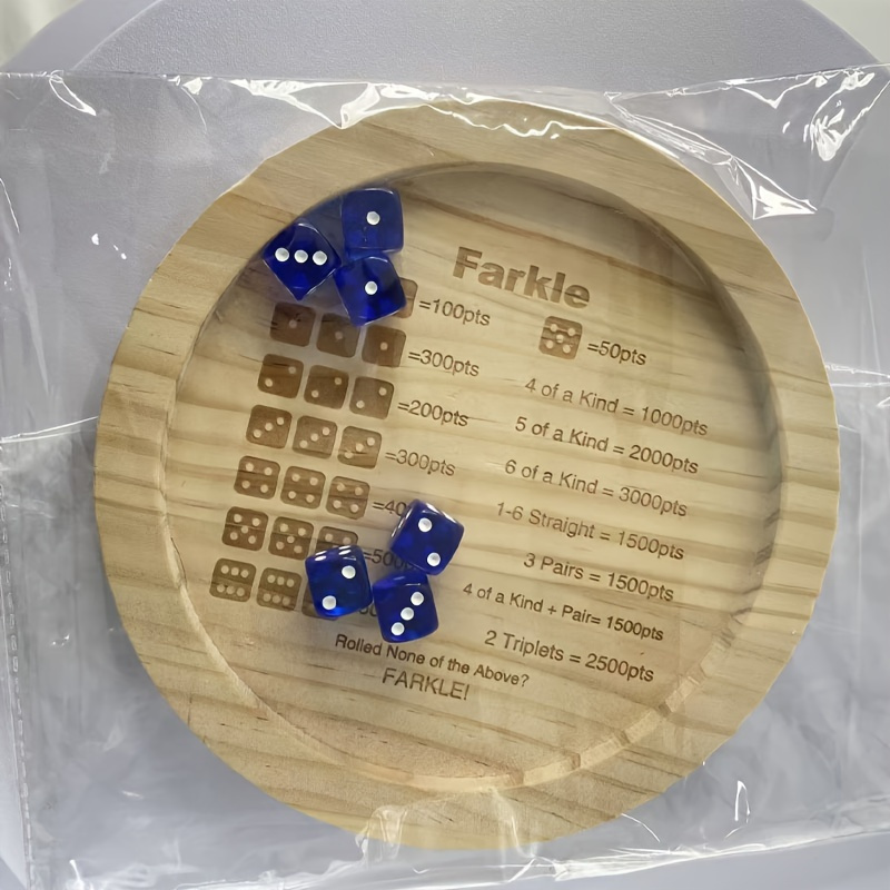 1 Wooden Farkle Dice Tray with - Board Game Is incelemesi ve fiyatı
