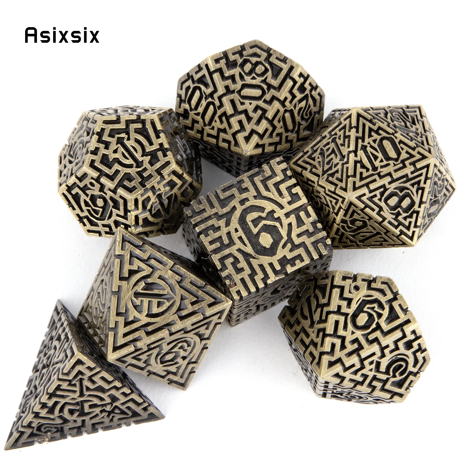 7 Pcs Copper Metal Dice Maze S - Board Game Qwirkle incelemesi ve fiyatı