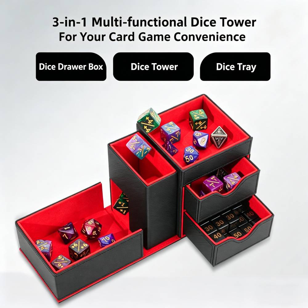 Dice Tower 3-in-1 PU Leather C - Dice Tower Wooden incelemesi ve fiyatı