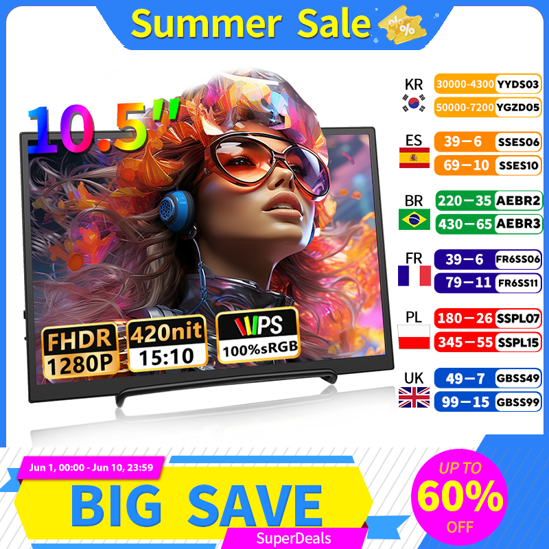10.5 inch Portable Monitor 128 - Board Game Journal incelemesi ve fiyatı