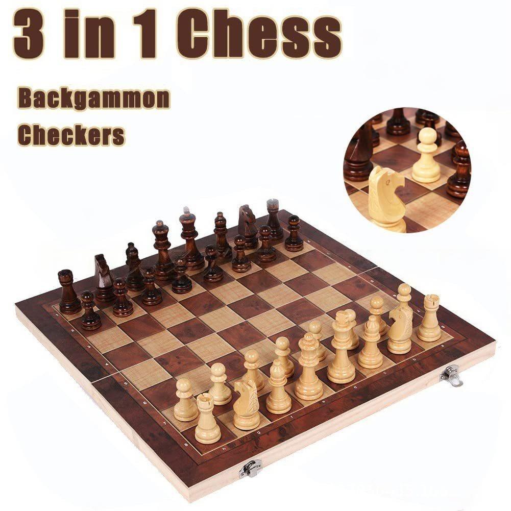 3 in 1 Wooden Chess Backgammon - Board Game Operation incelemesi ve fiyatı