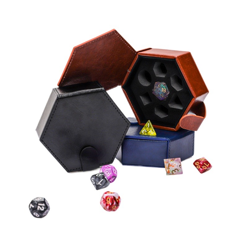 New PU Hexagon Storage Bag and - Dice Tower Wooden incelemesi ve fiyatı