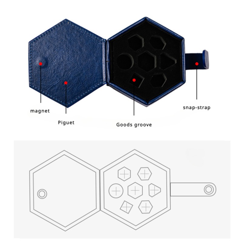 New PU Hexagon Storage Bag and - Dice Tower Wooden incelemesi ve fiyatı