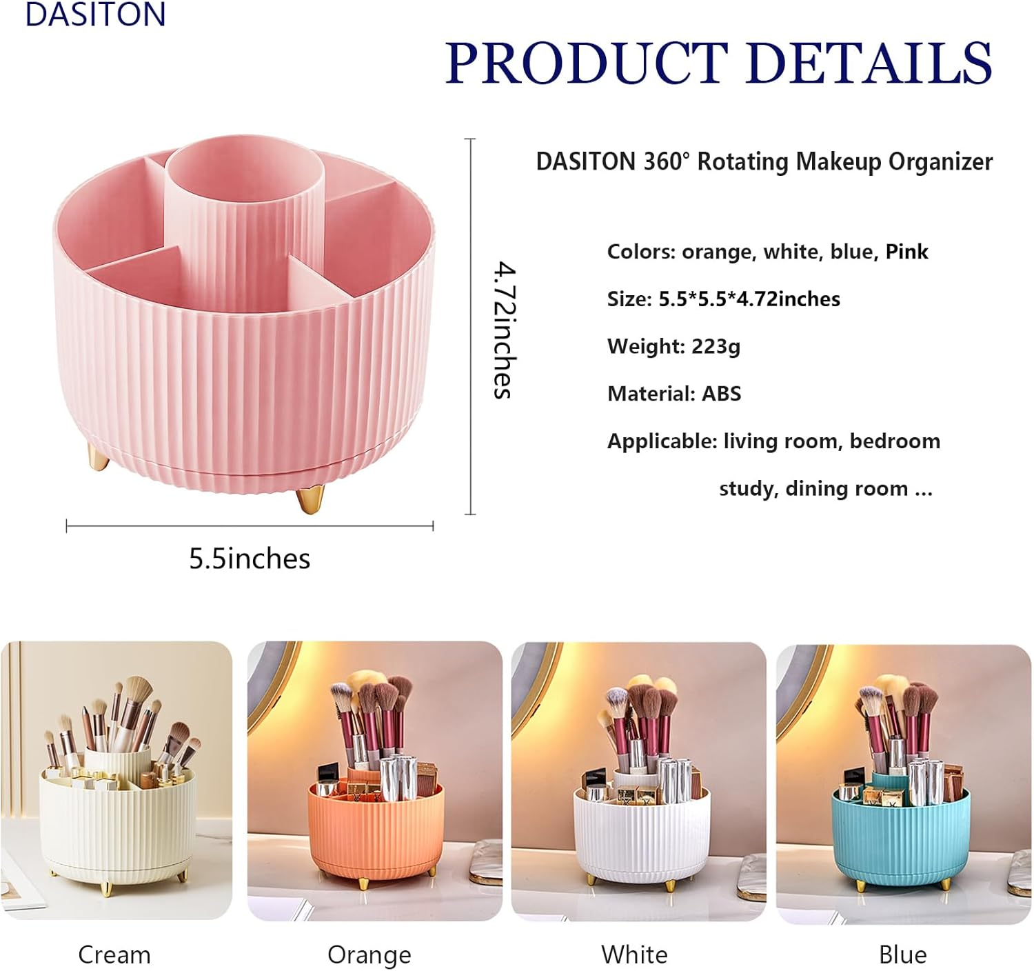 360° Rotating Makeup Tool Stor - Token Tray Organizer incelemesi ve fiyatı