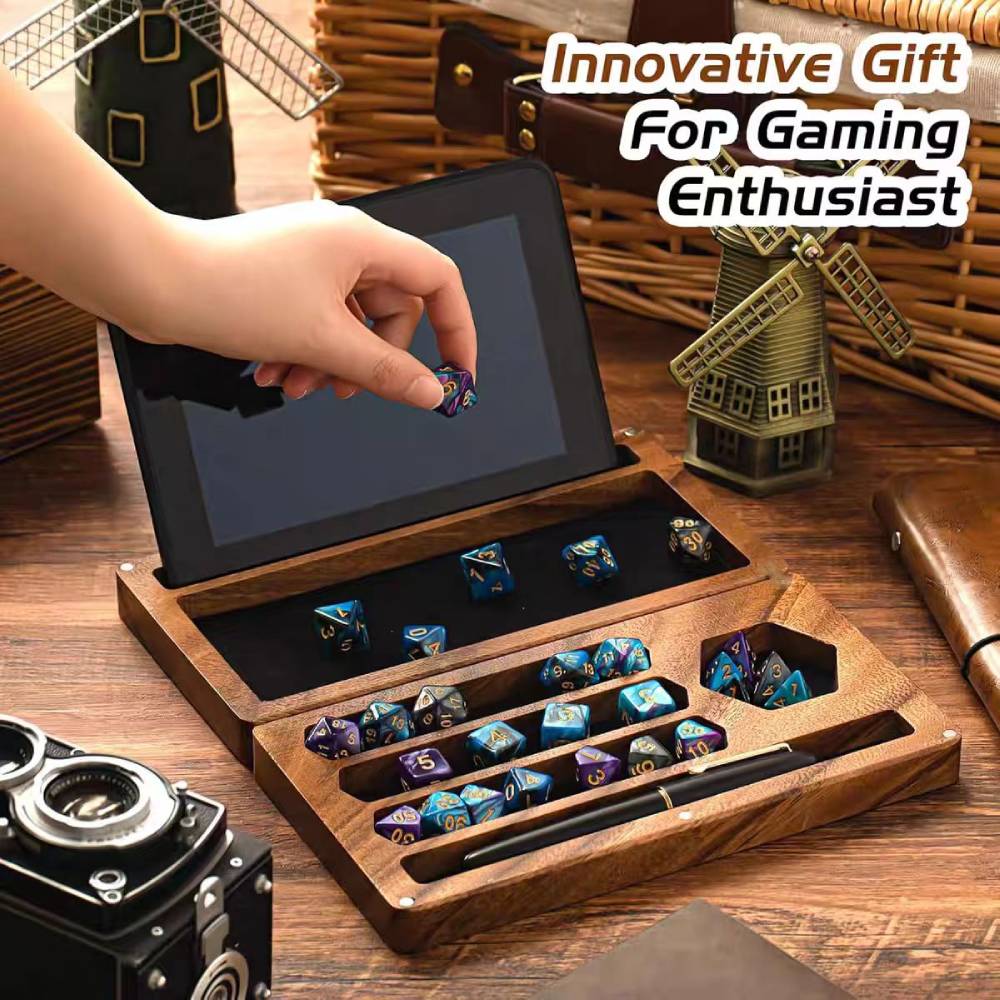 Wooden Dice Storage Box Walnut - Dice Tower Wooden incelemesi ve fiyatı