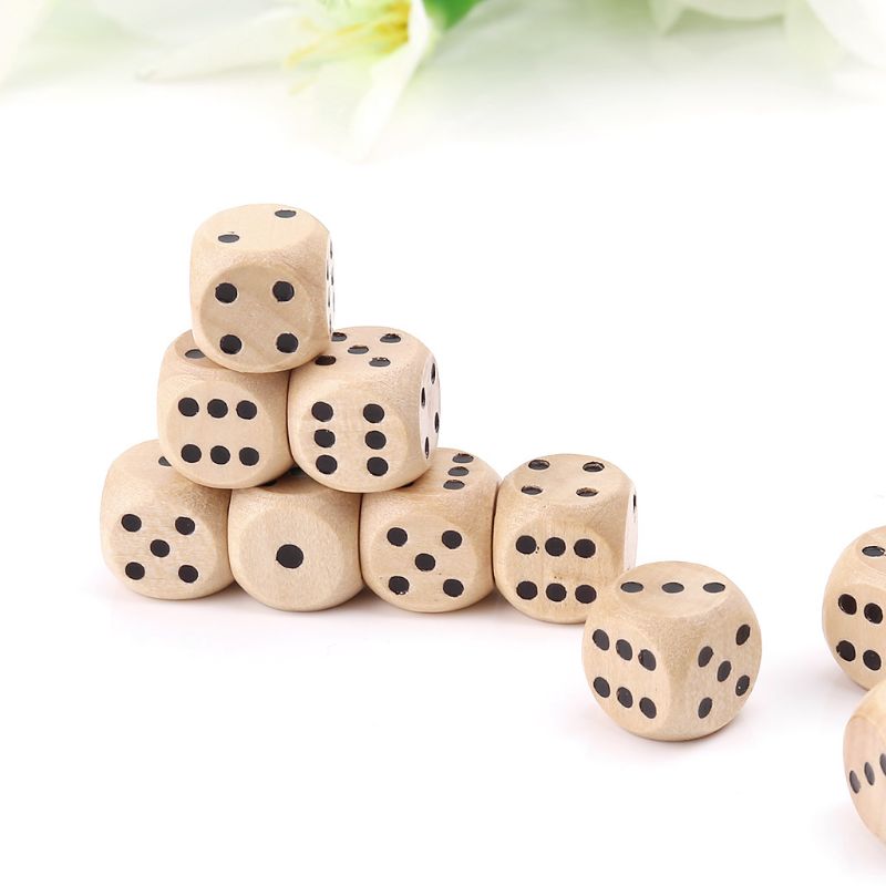 10Pcs Wooden 6 Sided D6 Faces  - Dice Tower Wooden incelemesi ve fiyatı